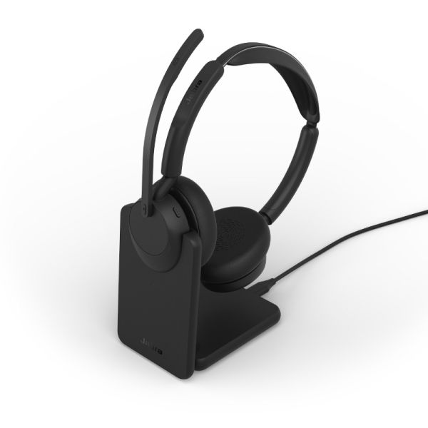 Jabra Evolve3 45 Duo USB-C/A UC + Base de Carregamento