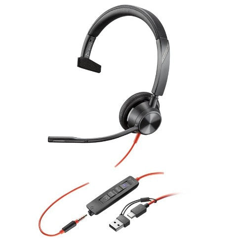Poly Blackwire 3315-M USB-A/C + Jack 3.5mm