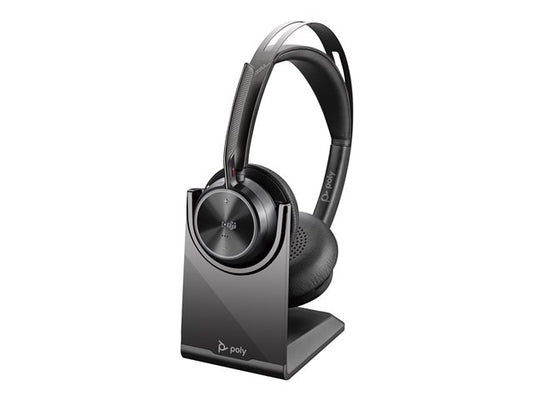 Poly Voyager Focus 2 USB-C + Adaptador USB-C/A + Base de Carga