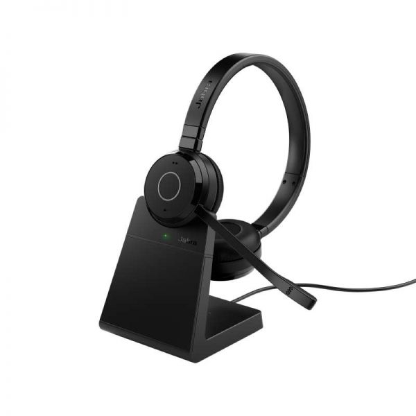 Jabra Evolve 65 TE Link 390a MS Duo C/ Base de Carregamento